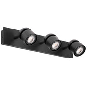 Lámpara de pared aplique Faro Coco 3 luces GU10 negro mate 40667