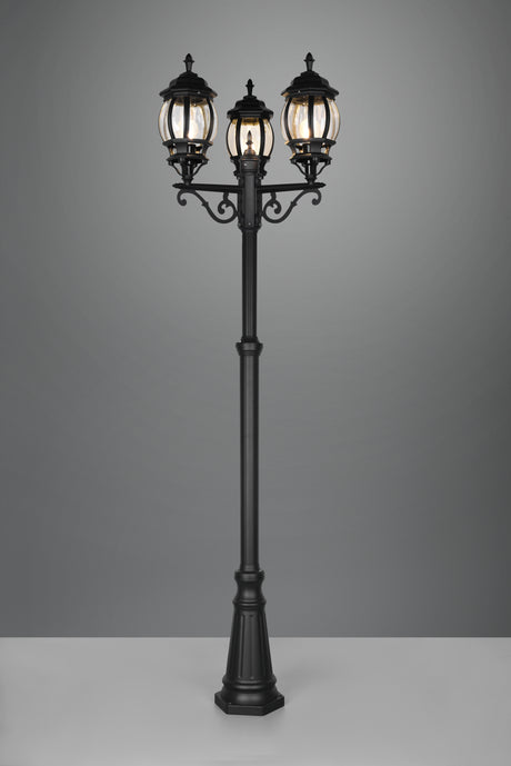Baliza de exterior Trio Elvo LED negro mate 2700K IP44 240cm 406960332