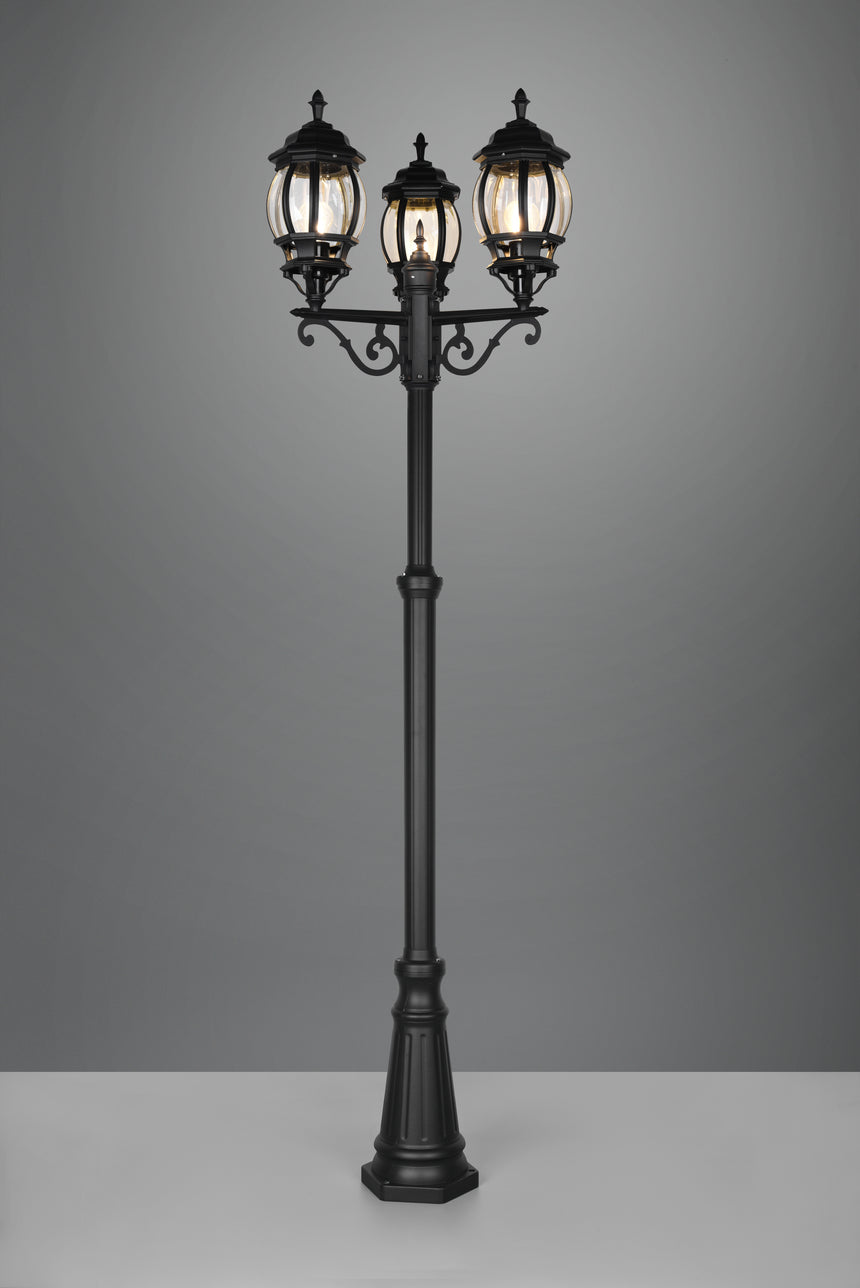Baliza de exterior Trio Elvo LED negro mate 2700K IP44 240cm 406960332
