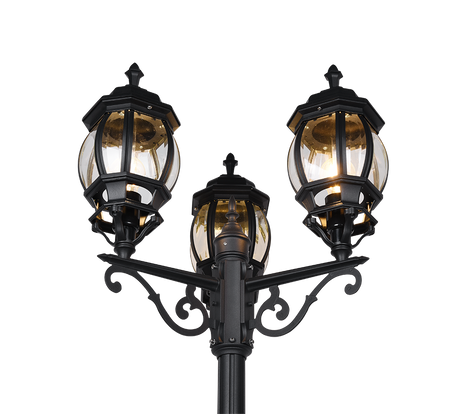 Baliza de exterior Trio Elvo LED negro mate 2700K IP44 240cm 406960332