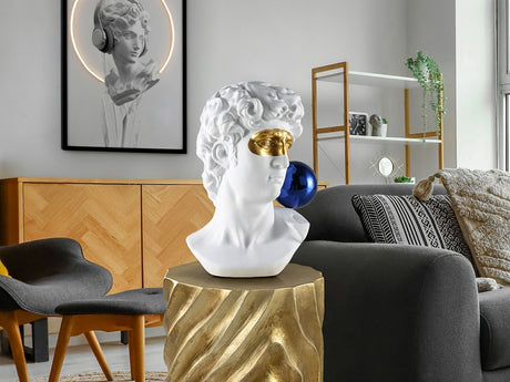 Busto decorativo Schuller David blanco y oro 408073