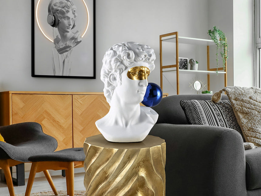 Busto decorativo Schuller David blanco y oro 408073
