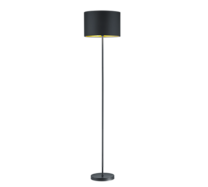 Trio Hostel Black Mat Metal Floor Lamp 408200179