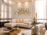 Schuller Medusa Wall Sculpture Gilded Steel 408493