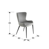 Silla Schuller Telma negro y gris 53x83cm dimensiones