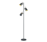 Lámpara de pie Trio Edward 3 luces negro mate 160cm 408800332