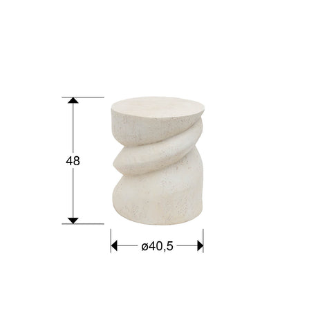 Mesa auxiliar Schuller Salomon blanco 48cm dimensiones
