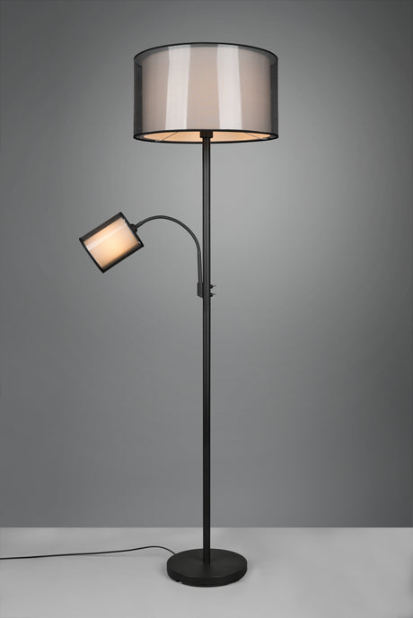 Lámpara de pie Trio Burton LED negro mate 2700K 174cm 411400232