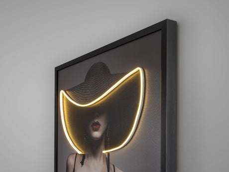 Cuadro con luz LED Schuller Pamela negro 80x120cm vista 2