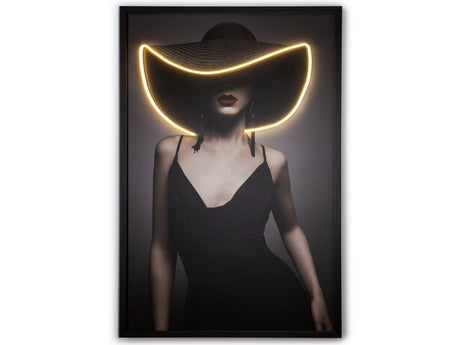 Cuadro con luz LED Schuller Pamela negro 80x120cm ambiente
