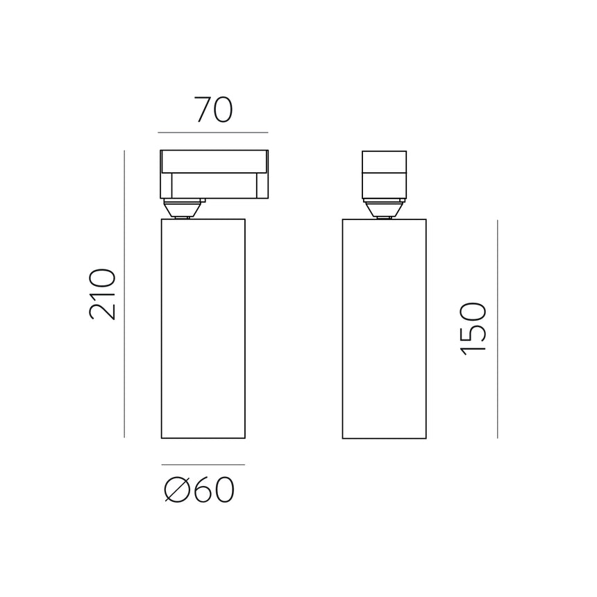 ACB Budelli 4116/5 Track light Negro Texturado, LED GU10 1x8W, , Orientable, Trifásico universal R41161N