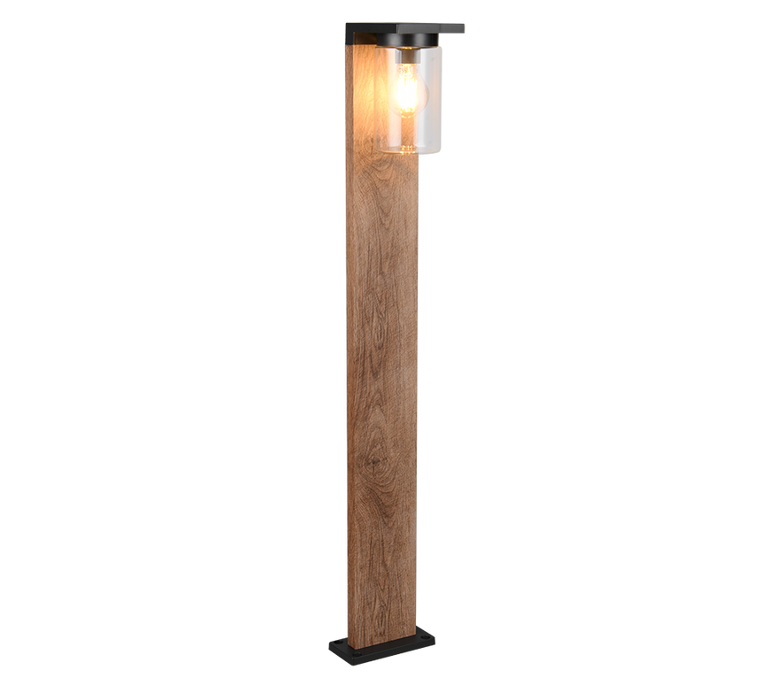 Baliza de exterior Trio Ardila imitación madera sensor crepuscular IP44 100cm 411660135