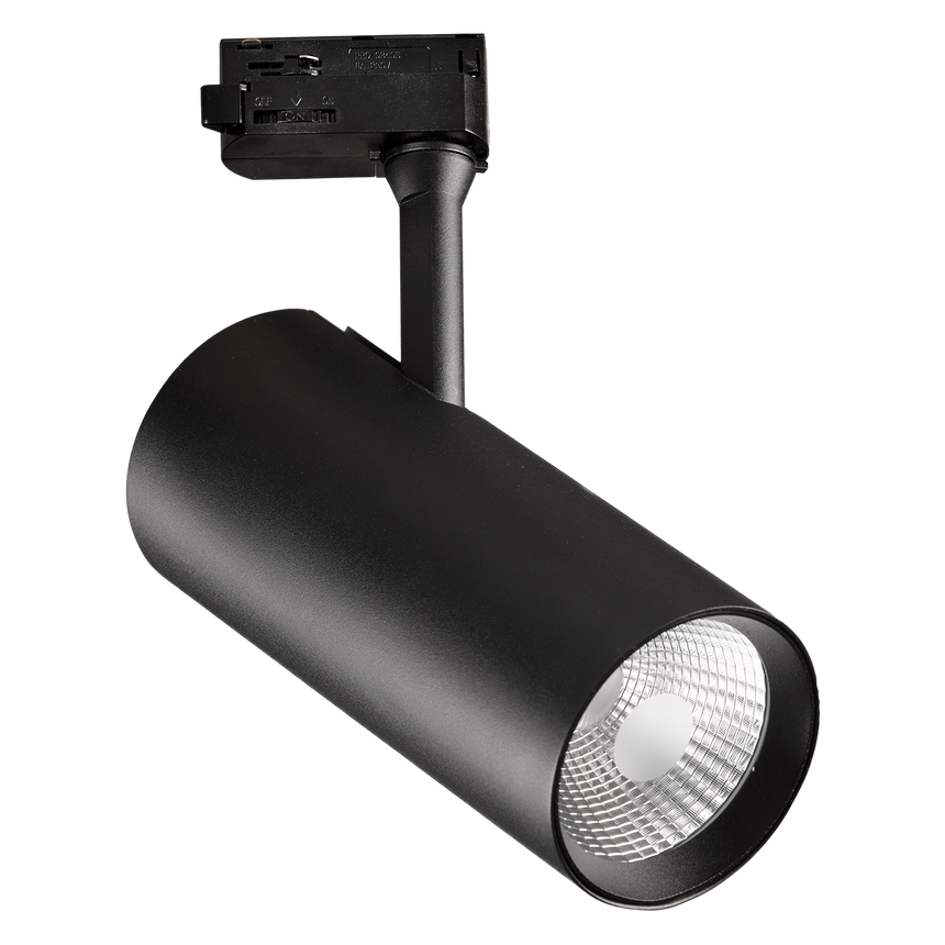 ACB Isquia Track light 4117/9 Negro Texturado, LED COB 27W 3000K 2625lm, CRI95 , Orientable, Trifásico universal R411720N