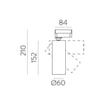 ACB Isquia Track light 4117/6 Negro Texturado, LED COB 13W 3000K 1200lm, CRI95 , Orientable, Trifásico universal R411710N