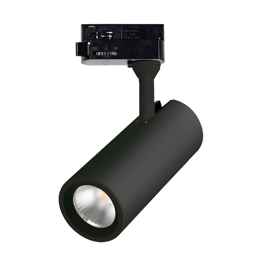 ACB Isquia Track light 4117/6 Negro Texturado, LED COB 13W 3000K 1200lm, CRI95 , Orientable, Trifásico universal R411710N