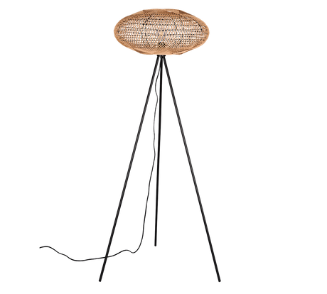 Lámpara de pie Trio Hedda LED negro mate 2700K 150cm 412300136