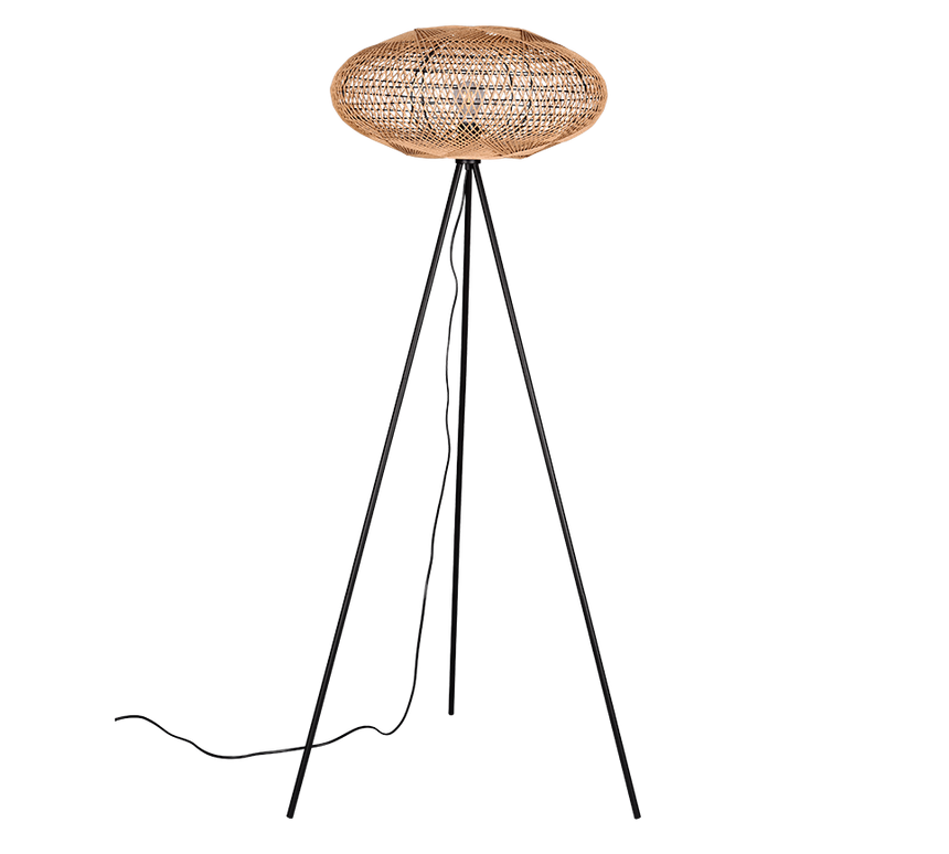 Lámpara de pie Trio Hedda LED negro mate 2700K 150cm 412300136