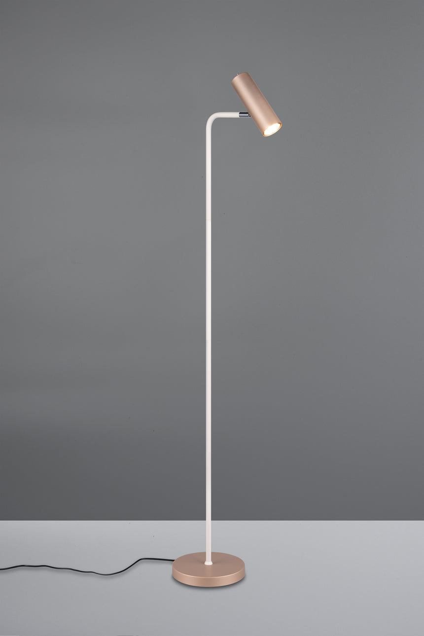 Lámpara de pie Trio Marley LED marrón café 3000K 151cm 412400165