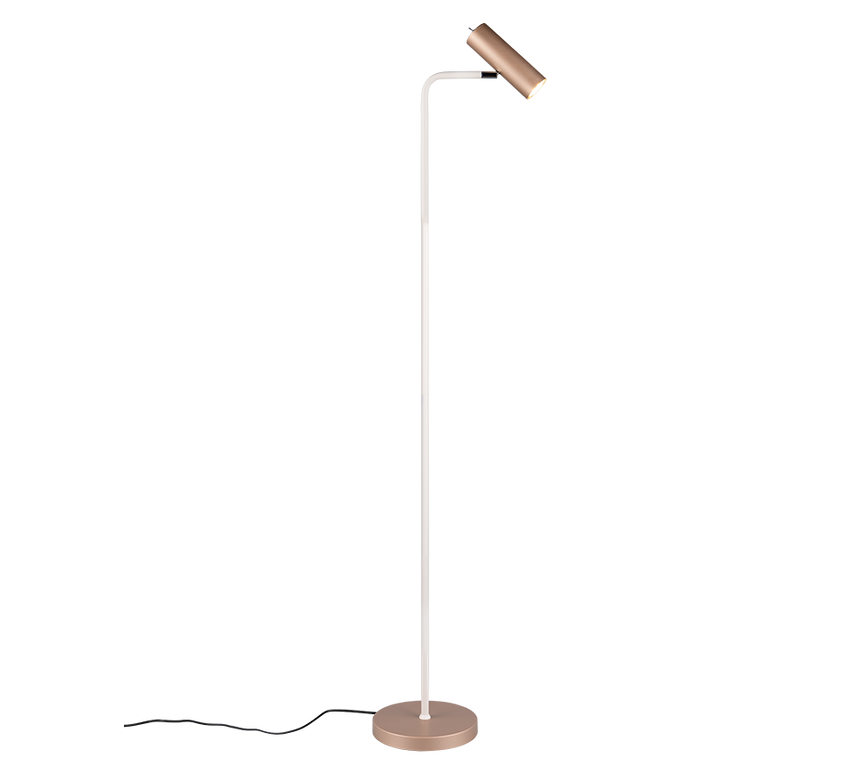 Lámpara de pie Trio Marley LED marrón café 3000K 151cm 412400165
