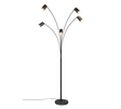 Lámpara de pie Trio Marley LED negro mate 3000K 200cm 412400532
