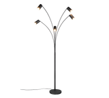 Lámpara de pie Trio Marley LED negro mate 3000K 200cm 412400532