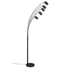 Lámpara de pie Trio Marley LED negro mate 3000K 200cm 412400532