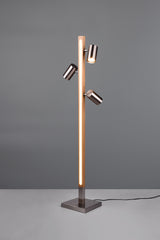 Lámpara de pie Trio Marley LED níquel mate táctil 3000K 130cm 412510407