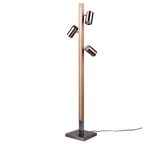 Lámpara de pie Trio Marley LED níquel mate táctil 3000K 130cm 412510407