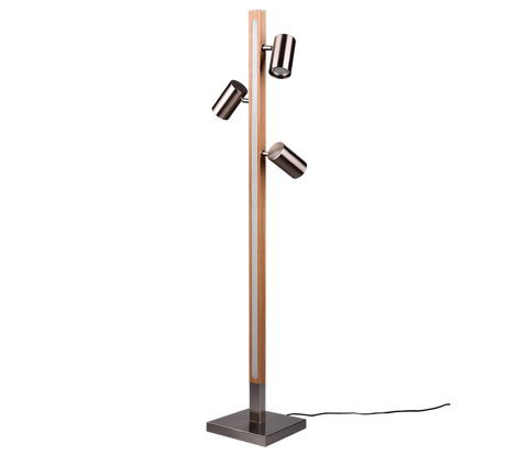 Lámpara de pie Trio Marley LED níquel mate táctil 3000K 130cm 412510407
