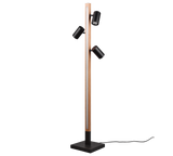 Lámpara de pie Trio Marley LED negro mate táctil 3000K 130cm 412510432