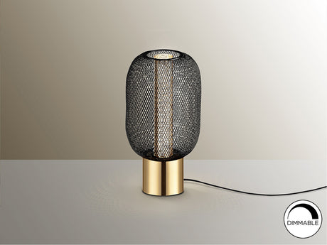 Lámpara de sobremesa Schuller Micrón LED oro y negro 3000K 24cm vista 3