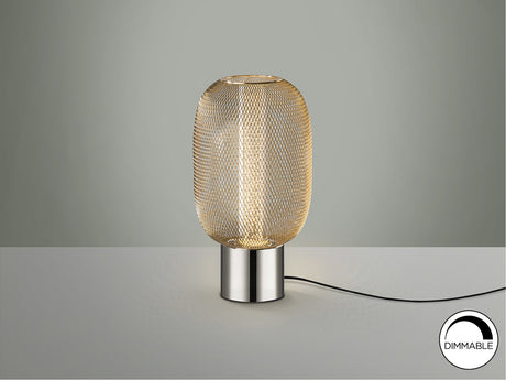 Lámpara de sobremesa Schuller Micrón LED cromo y oro 3000K 24cm vista 3
