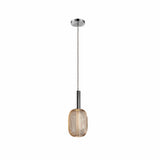 Schuller Micrón Lámpara de techo colgante 1 luz cromo y oro 413503