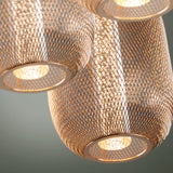Schuller Micrón Lámpara de techo colgante 3 luces cromo y oro 413626