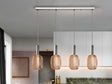 Lámpara de techo colgante Schuller Micrón 4 luces cromo y oro 3000K 413756