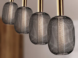 Lámpara de techo colgante Schuller Micrón 4 luces oro y negro 3000K vista 1