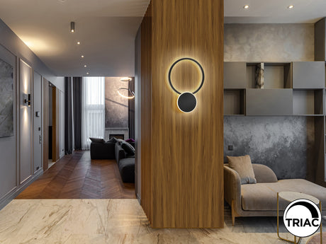 Lámpara aplique de pared Schuller Omnio LED negro 3000K vista 1