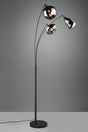 Lámpara de pie Trio Lumina estera negra 417000332