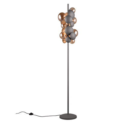 Lámpara de pie Trio Bubble LED antracita 3000K 155cm 417400742