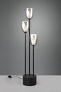 Lámpara de pie Trio Barret LED negro mate 3000K 140cm 417500354