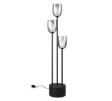 Lámpara de pie Trio Barret LED negro mate 3000K 140cm 4