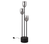Lámpara de pie Trio Barret LED negro mate 3000K 140cm 417500354