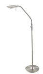 Lámpara de pie Trio Bergamo LED níquel mate 3000K 135cm 420910107