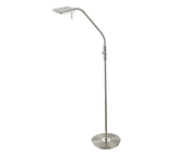 Lámpara de pie Trio Bergamo LED níquel mate 3000K 135cm 4