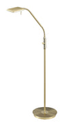 Lámpara de pie Trio Bergamo LED latón mate 3000K 135cm 420910108