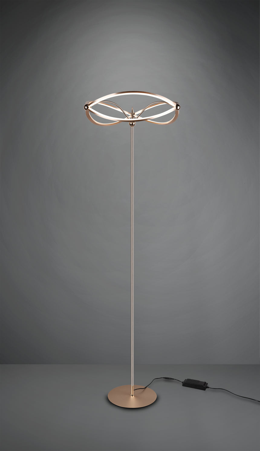 Trio Charivari Matte Bronze Metal LED Floor Lamp 421210108