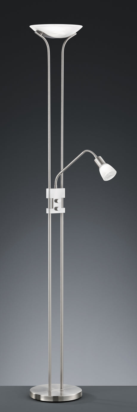 Lámpara de pie Trio Santo II LED níquel mate 3000K 180cm 421910207