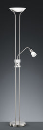 Lámpara de pie Trio Santo II LED níquel mate 3000K 180cm 421910207