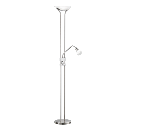 Lámpara de pie Trio Santo II LED níquel mate 3000K 180cm 4