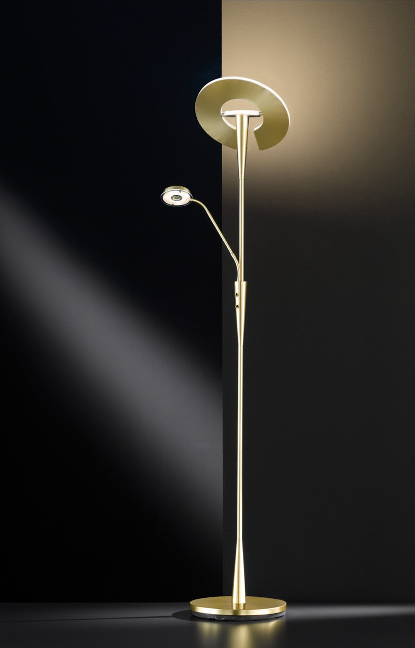 Trio Quebec Lámpara de pie LED de metal bronce mate 422710308